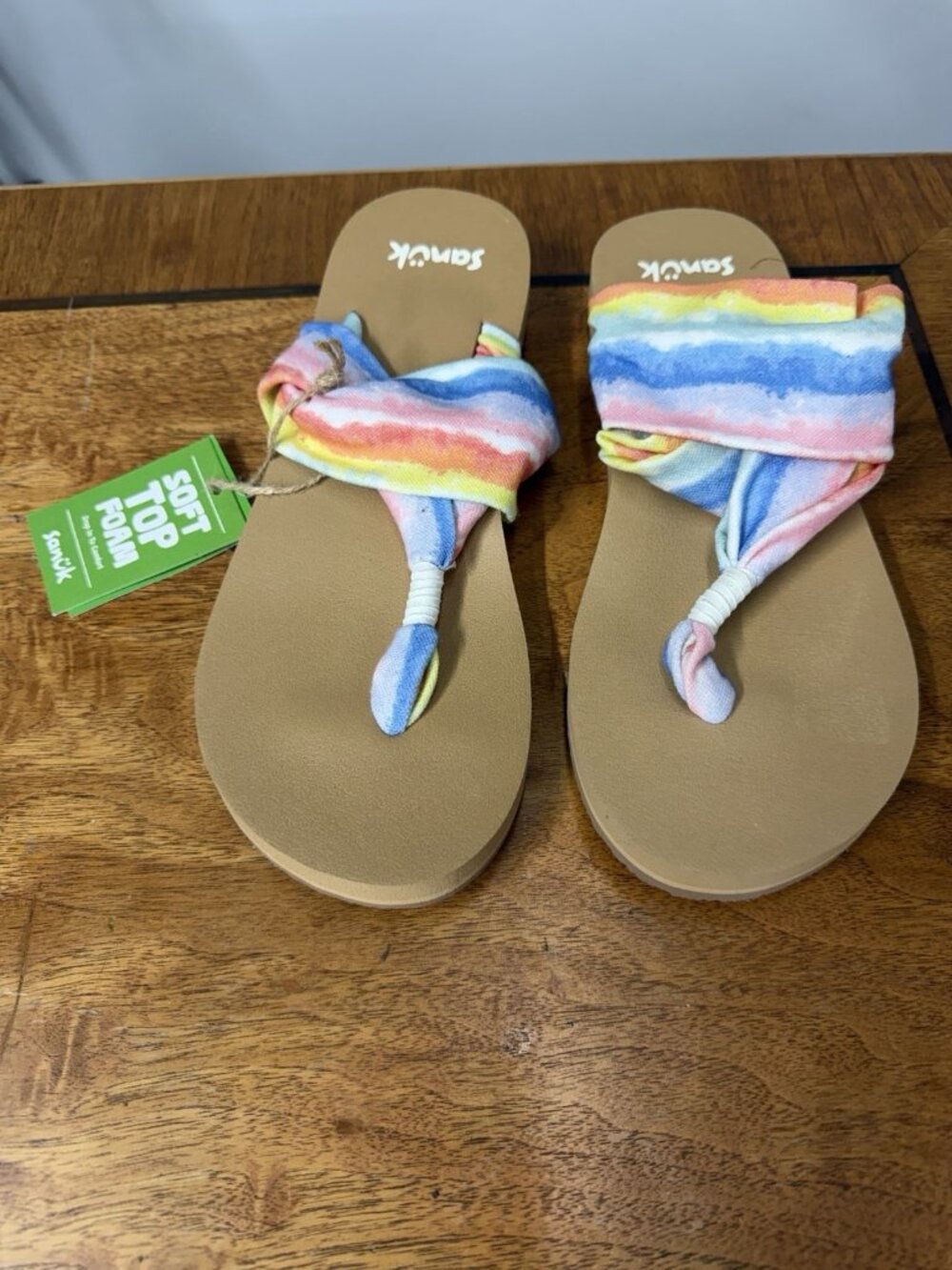 New Sanuk Women’s 8 Tie Dye Yoga Sling Sandals Boho Fairycore Festival Comfy